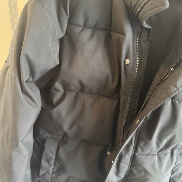 Ben Sherman Puffer Jacket Men Medium Black Lightweight With Hood - Picture 5 of 10